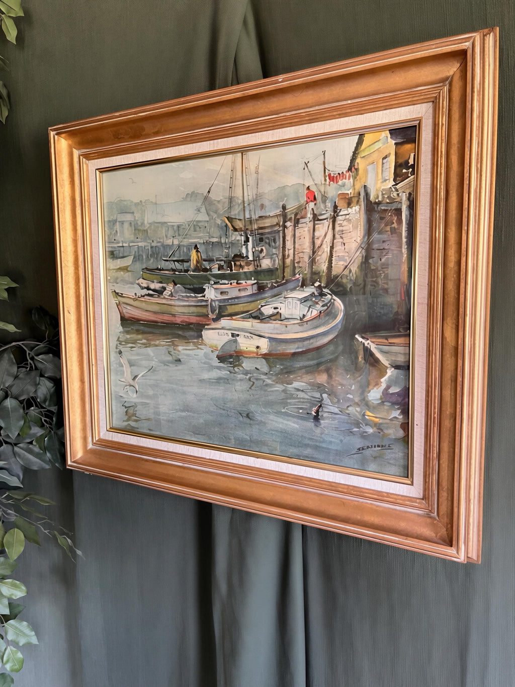 Signed Print | Coastal Artwork, Gold Frame