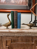 Brass swan bookends