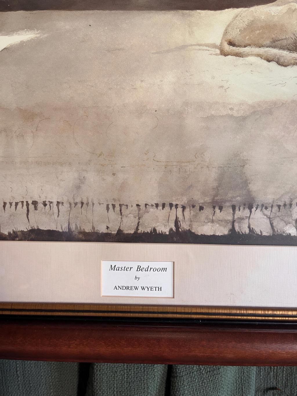 Professionally Matted & Framed Andrew Wyeth “Master Bedroom” Reproduction Print | Large Cottage Wall Art